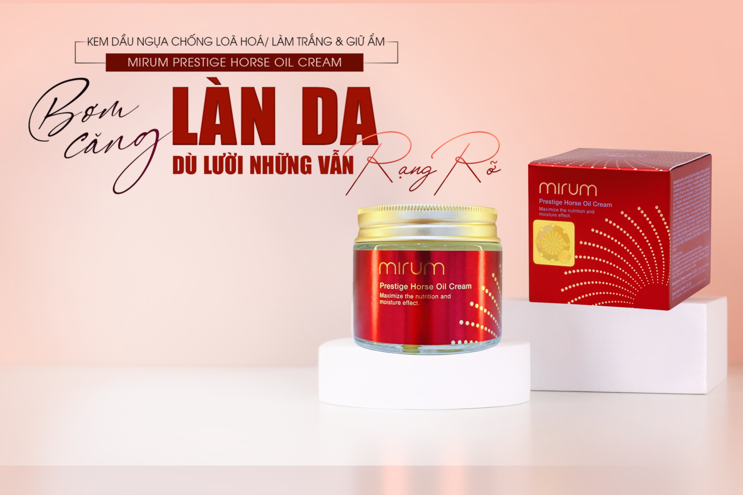 Kem dầu ngựa Mirum: 1 bước dưỡng ẩm, phục hồi hàng rào da, phù hợp routine tối giản.